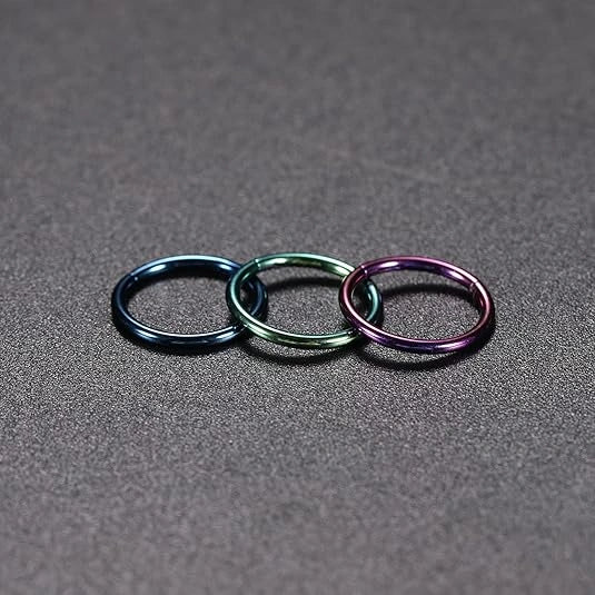 16G-20G Green Nose Rings 2 Pcs