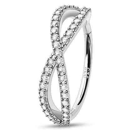 Sterling Silver Double Nose Hoop Ring