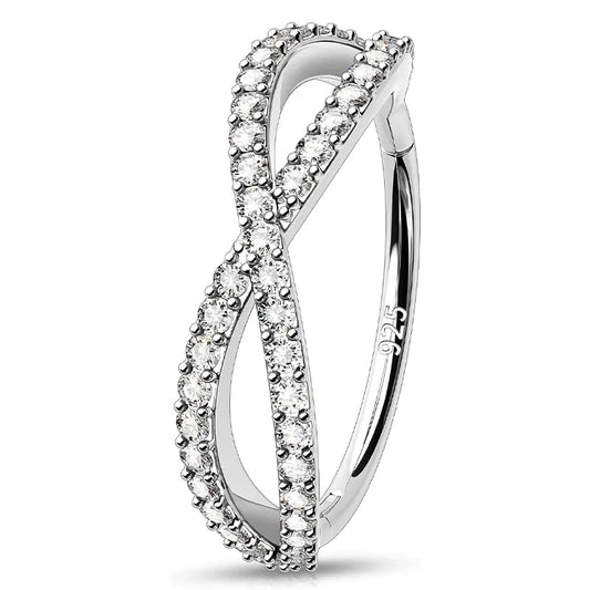 Sterling Silver Double Nose Hoop Ring