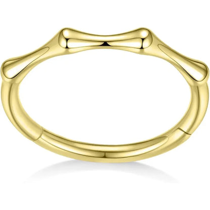 14K Pure Gold Bamboo Joint Ring 1.2*8