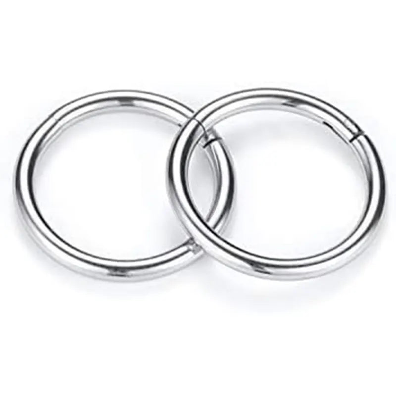 Silver Hinged Medical Steel Nasal Septal Ring