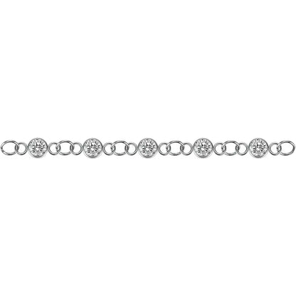G23 Zircon Chain-Silver White Zircon 32mm