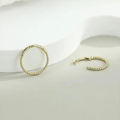 14K Pure Gold Twisted Open Ring 1.2*8/10