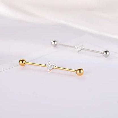 316L Love White Zircon Gold Industrial Rod 1.6*38*(5*5)