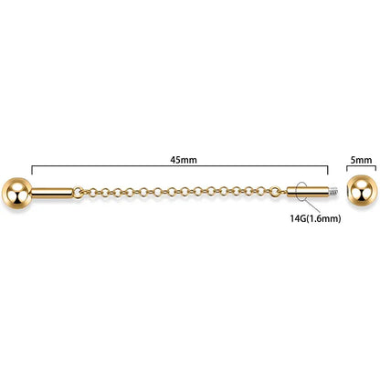 316L Chain Double Ball Industrial Bar 1.2*8*5*5