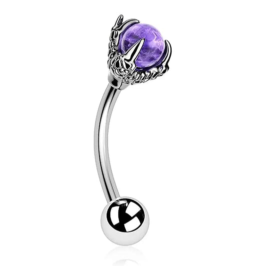 16G Curved Barbell Dragon Claw Eyebrow Rings
