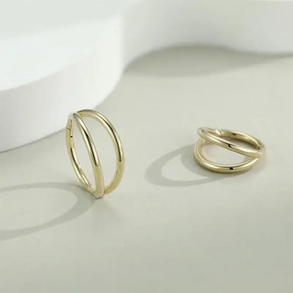 14K Pure Gold Double Split Ring 1.2*10 Gold