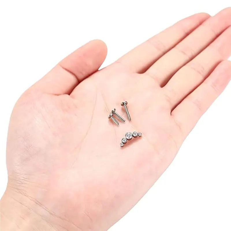 G23/A Row of Zircon Stones+1.2*6/8/10/Base/Silver