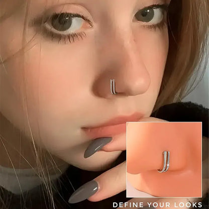 Double Row CZ Nose Studs