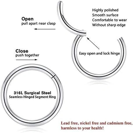 Silver Seamless Nose Hoops