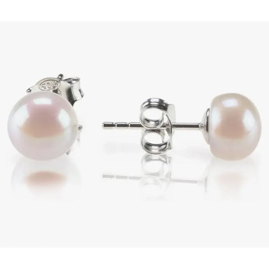 Sterling silver, 14K gold plated, AAA+ pearl earrings