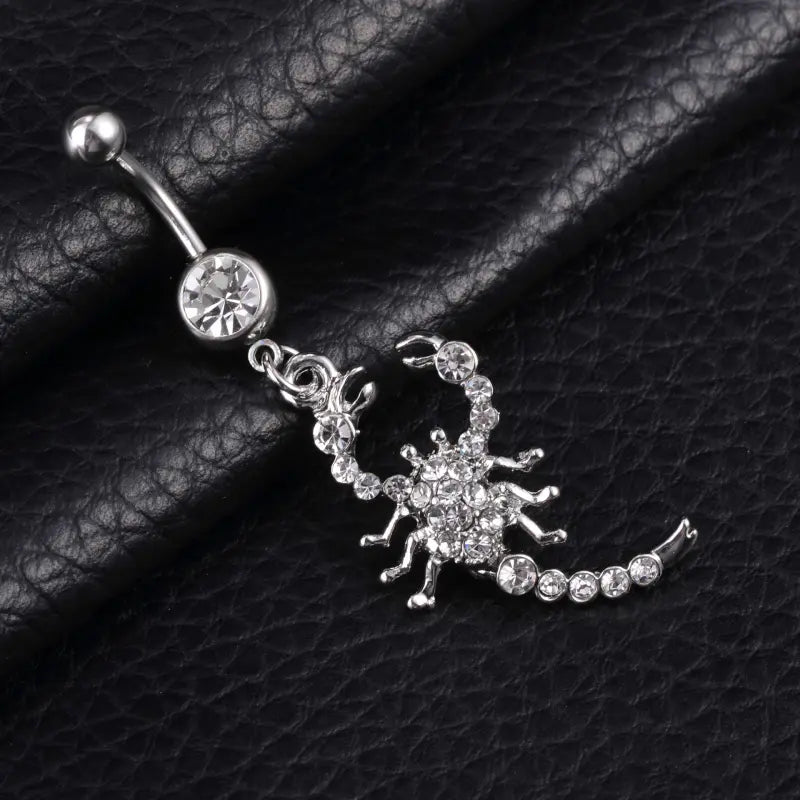Sparkling Scorpion Belly Button Ring Piercing Jewelry