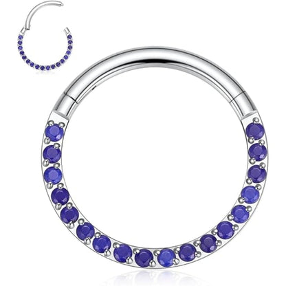 Gold Lapis Lazuli Septum Clicker