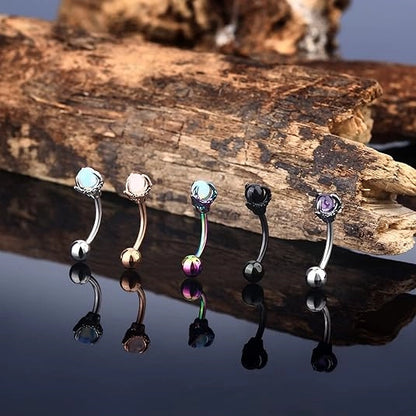 16G Curved Barbell Dragon Claw Eyebrow Rings