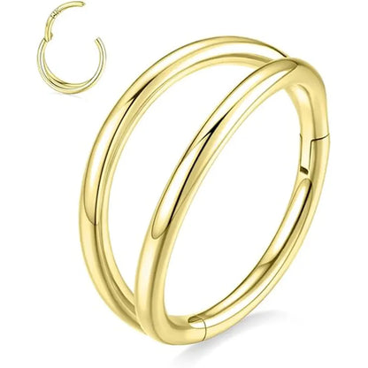 14K Pure Gold Double Split Ring 1.2*10 Gold