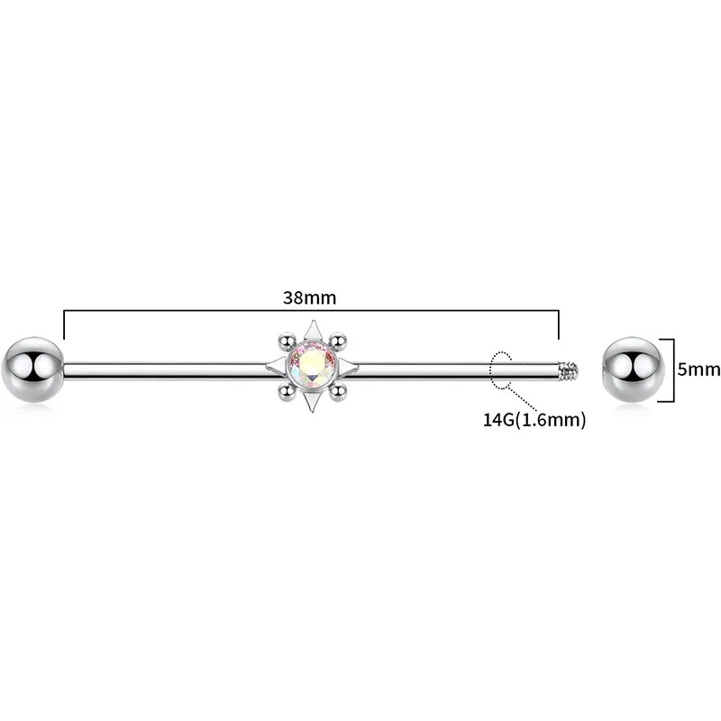 316L Solar System Industrial Bar 1.6*38*5*5 Silver White Zirconia