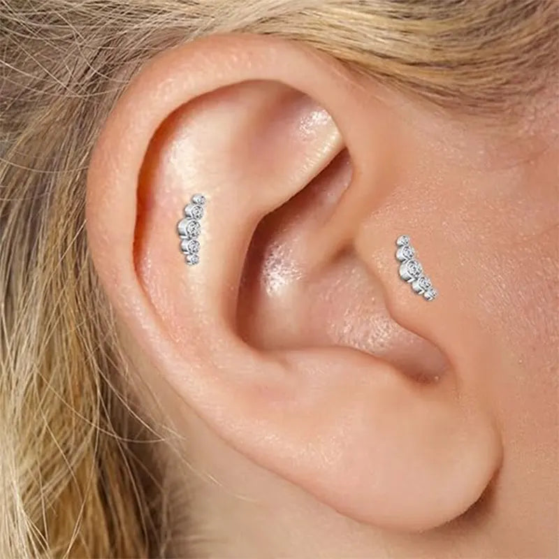 G23/A Row of Zircon Stones+1.2*6/8/10/Base/Silver
