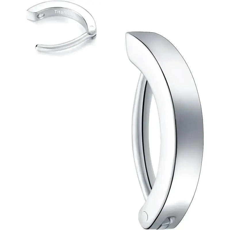 Titanium Belly Clicker 10/12mm Reverse Curved Hoop