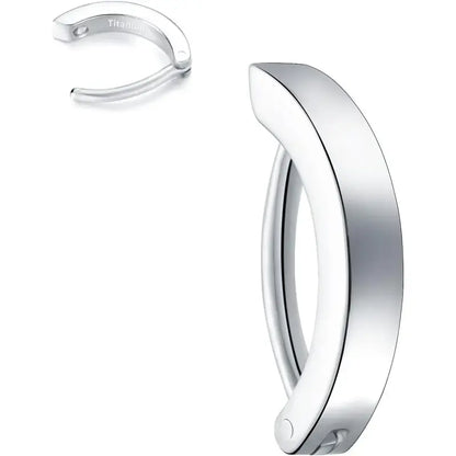 Titanium Belly Clicker 10/12mm Reverse Curved Hoop