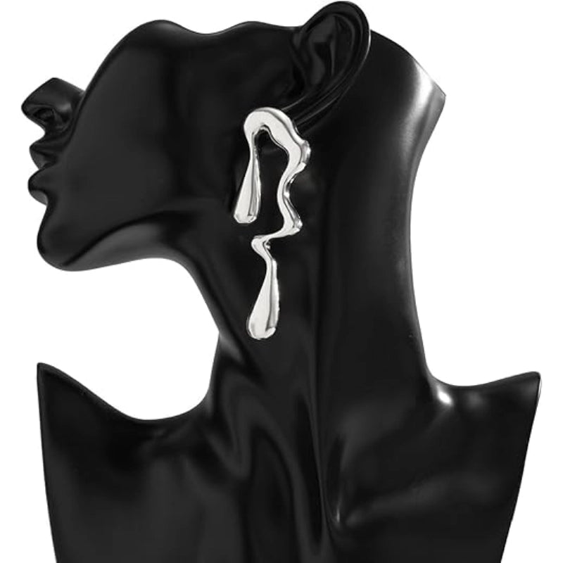 teardrop-shaped earrings
