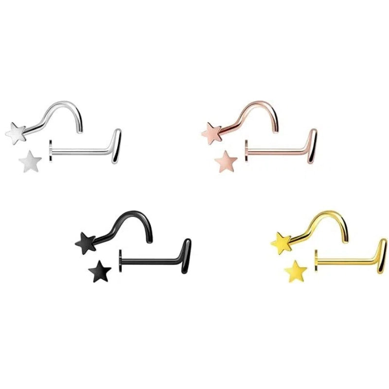Spiral Star Nose Stud