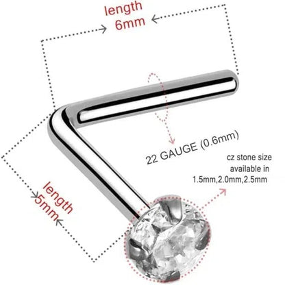 L Bend Nose Stud