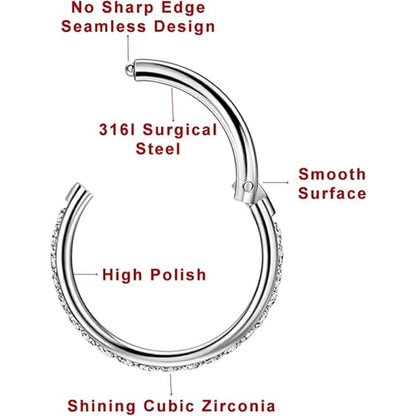 CZ Nose Hoop Ring