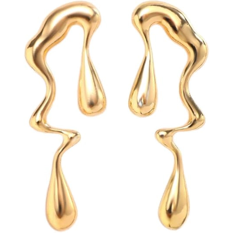 teardrop-shaped earrings