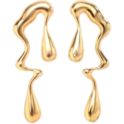 teardrop-shaped earrings