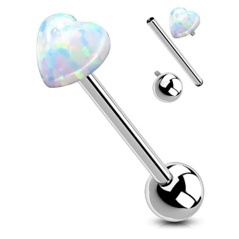 Heart Titanium Tongue Ring