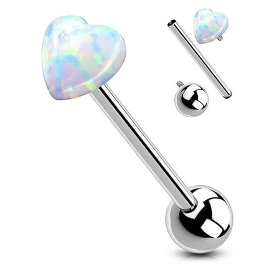 Heart Titanium Tongue Ring