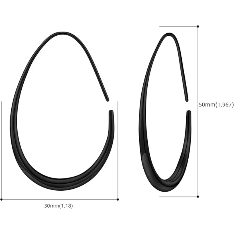 Oval gold earrings