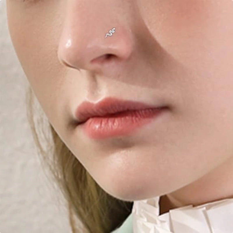Snake-shaped nose stud