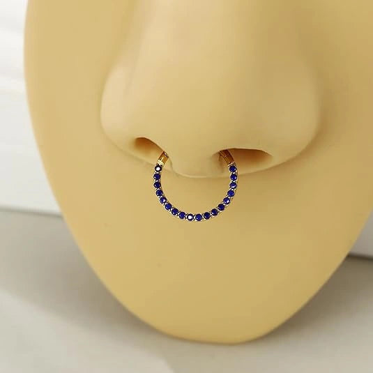 Gold Lapis Lazuli Septum Clicker