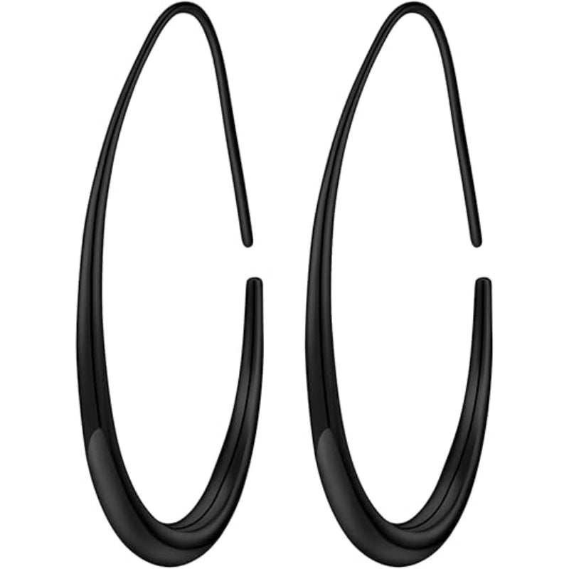 Oval gold earrings