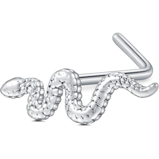 Snake-shaped nose stud