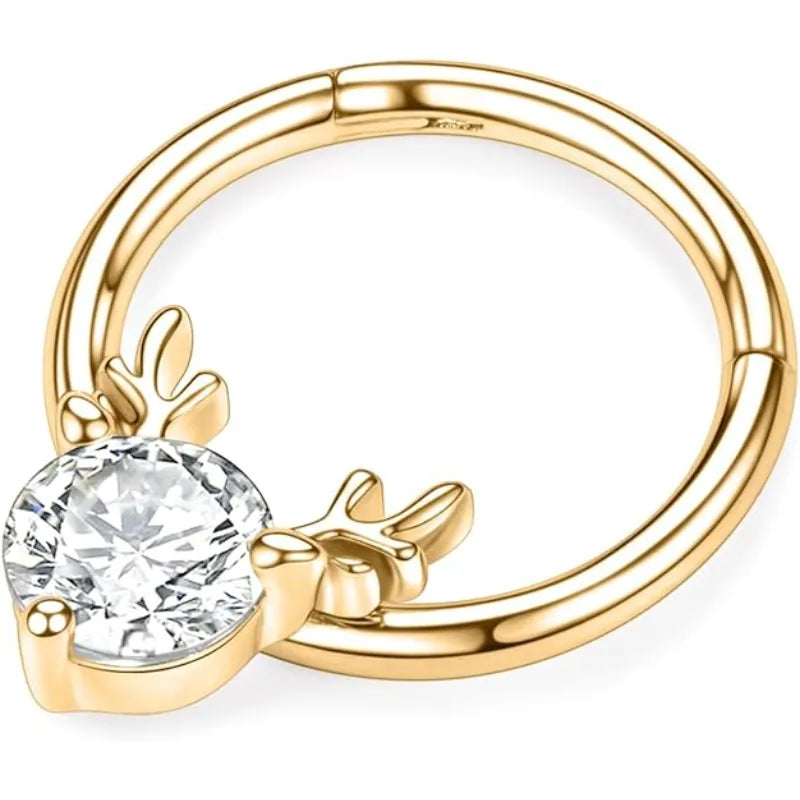 Elk Shape Septum Ring Clicker