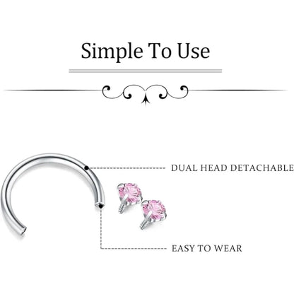 Pink septum ring