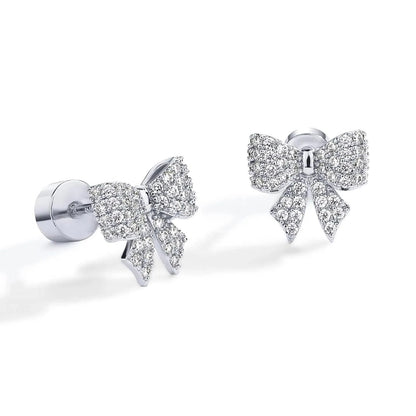 Flat Back Bow Earrings