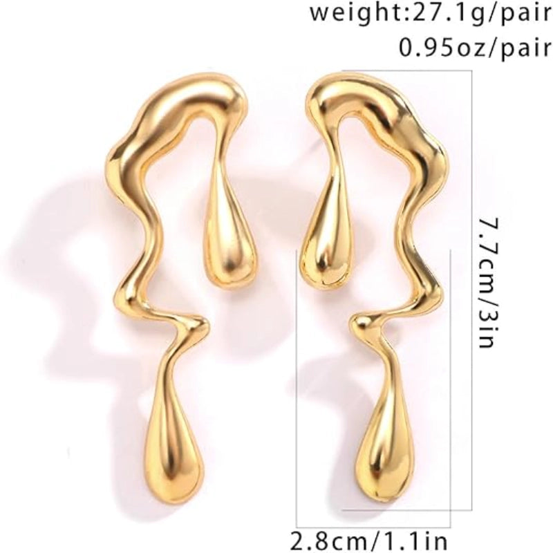 teardrop-shaped earrings