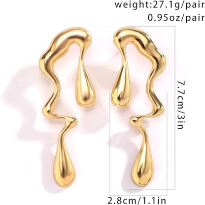 teardrop-shaped earrings