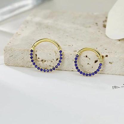 Gold Lapis Lazuli Septum Clicker