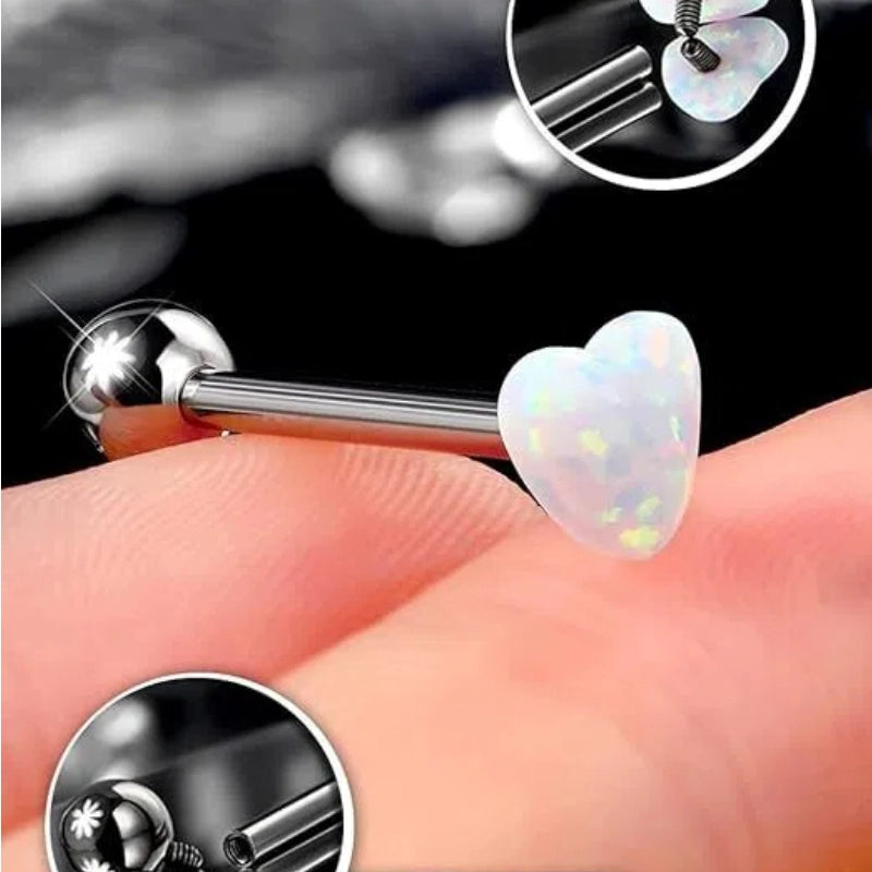 Heart Titanium Tongue Ring