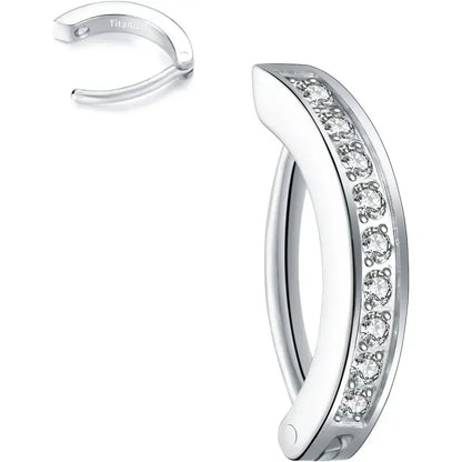 Titanium Belly Clicker 10/12mm Reverse Curved Hoop