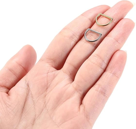 Gold Half-Moon Clicker Ring
