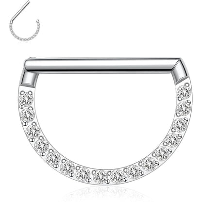 Semi-Circle Septum Clicker Ring