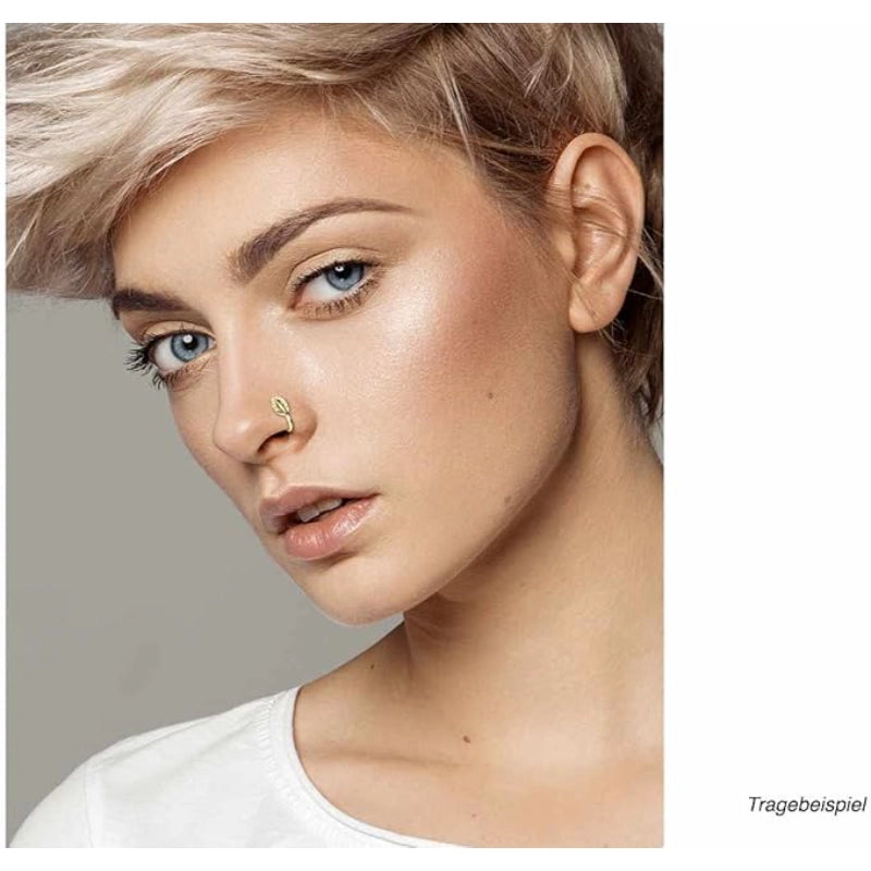 Crystal Leaf Nose Stud