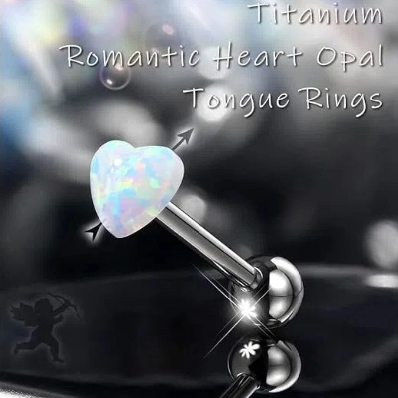 Heart Titanium Tongue Ring