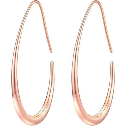 Oval gold earrings