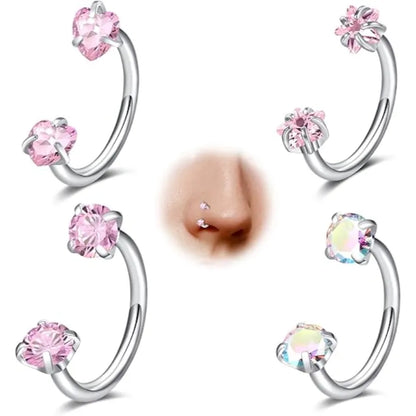 Pink zircon set